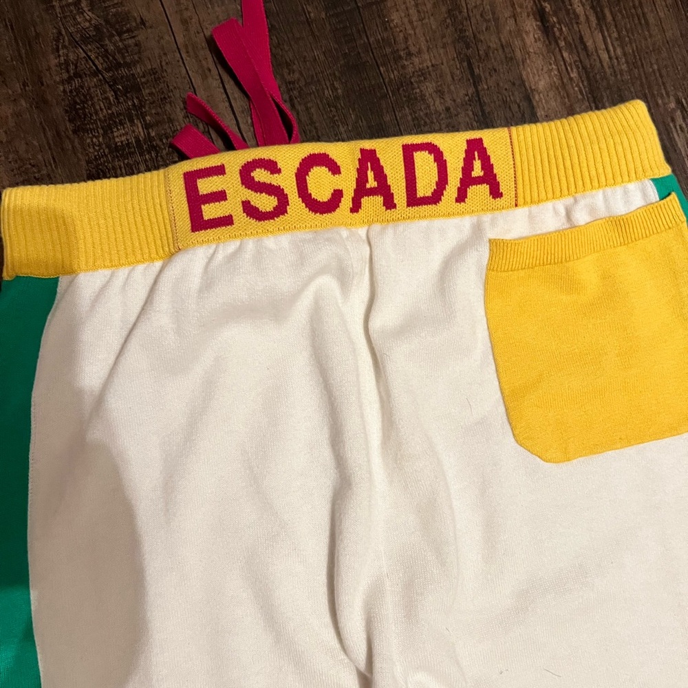 Y2K Escada Logo Knit Sweatpants